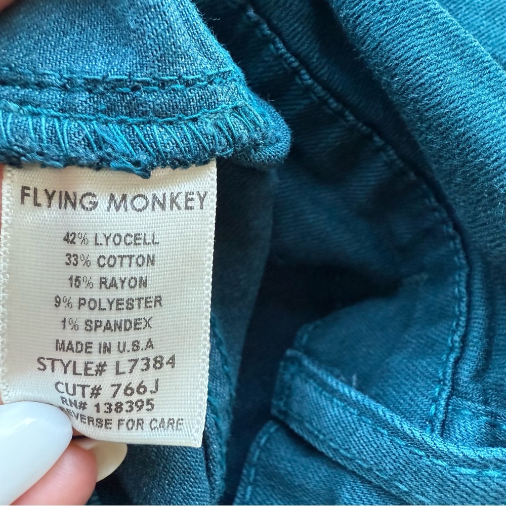Flying Monkey Skinny Teal Denim Jeans - Picture 8 of 16